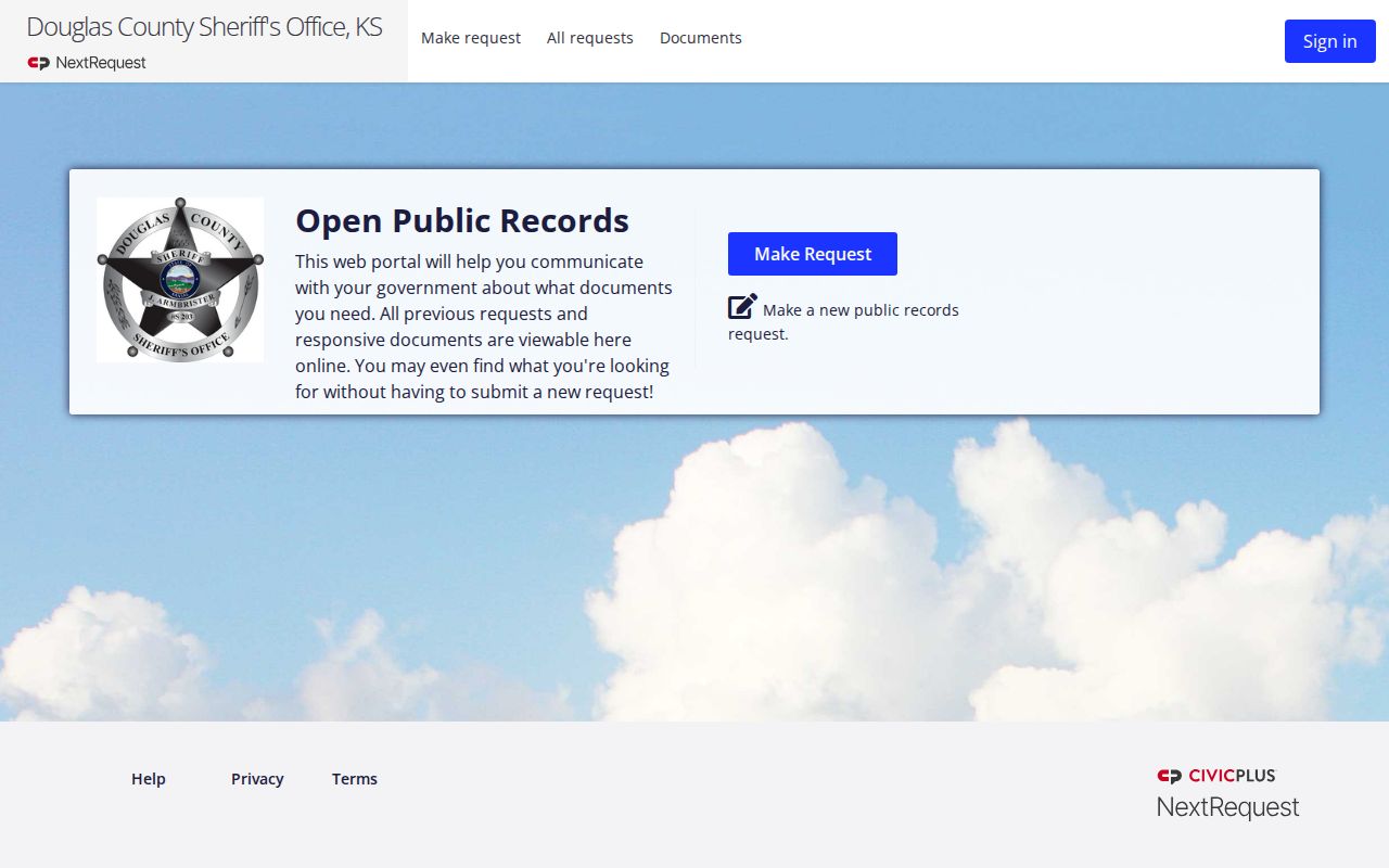 Douglas County Correctional Facility release records request portal
